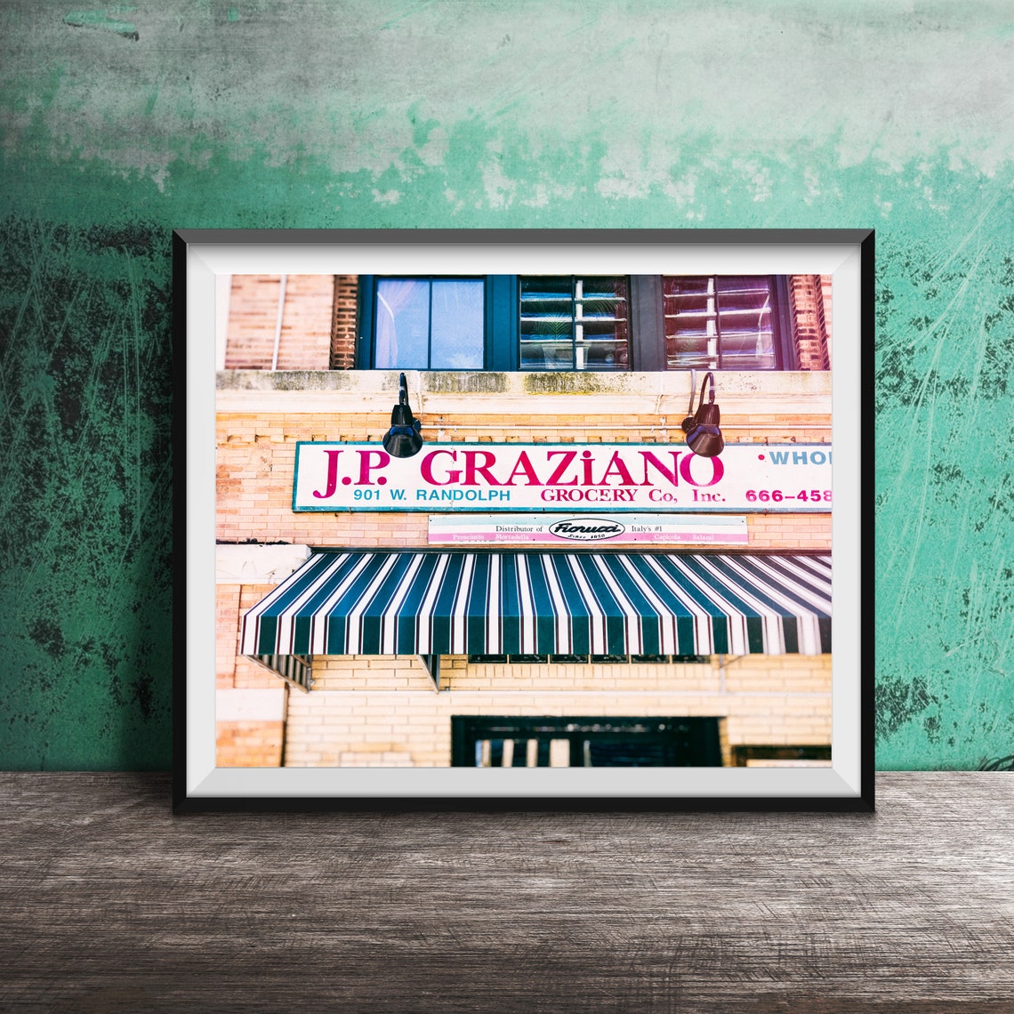 J.P. Graziano Grocery Co. West Loop Chicago Storefront Sign Poster