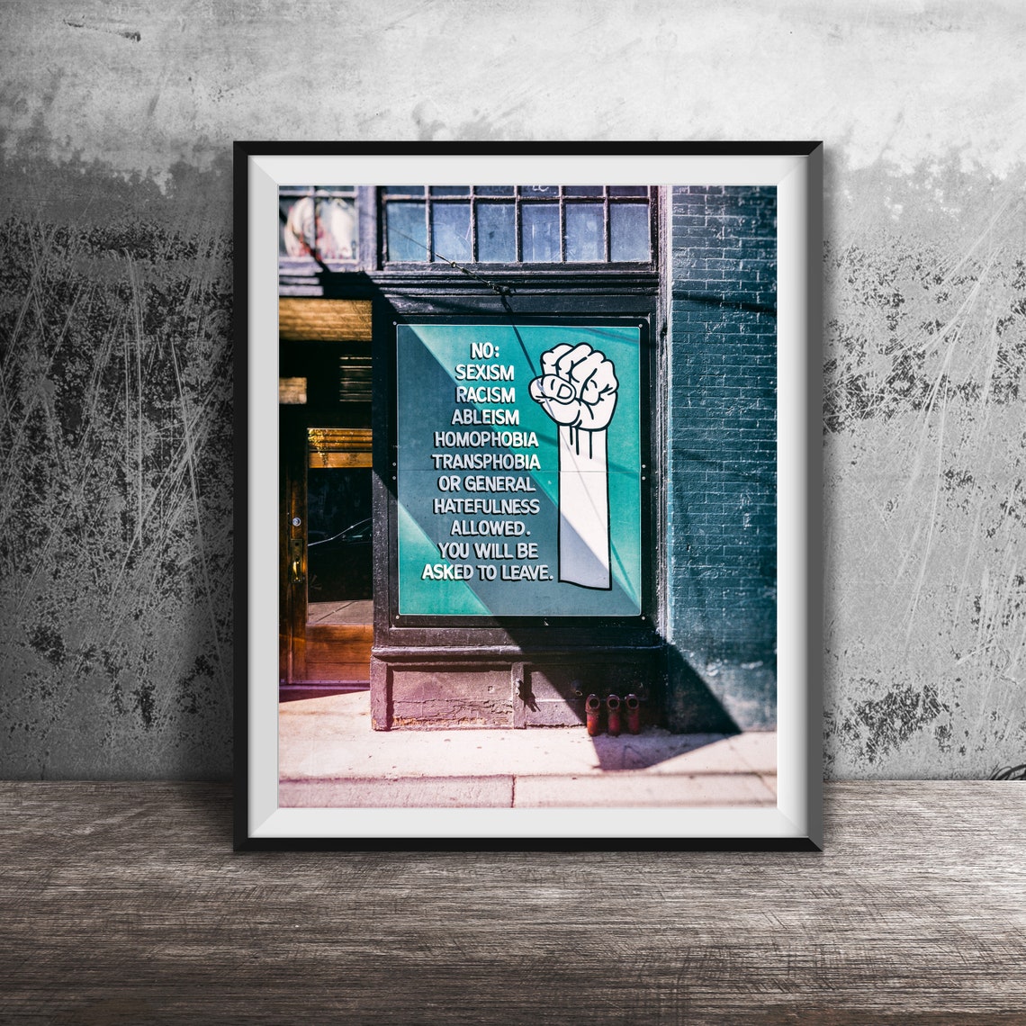 No Hate Gay Bar Art Modern Photography Print Original Unframed Wall Art Photo Gay Bar Gay Pride Gay Artist Queer Wall Art
