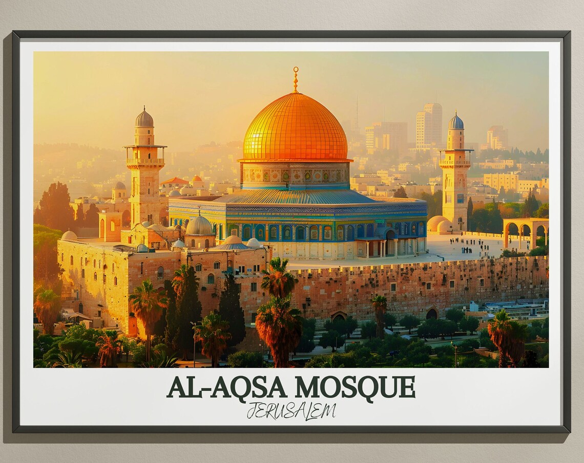 Alaqsa Mosque Al Quds Jerusalem Boho Art Print