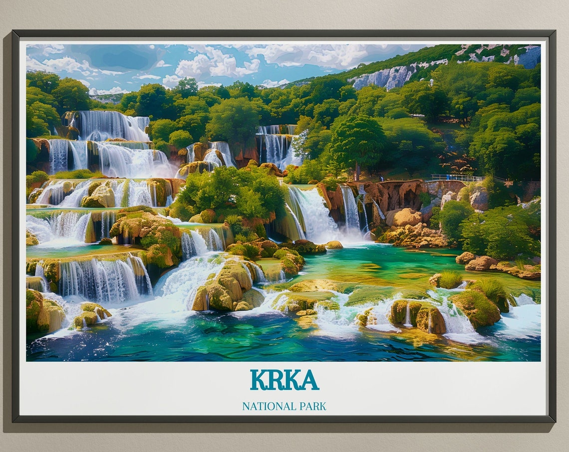 Krka National Park Art Explore Dalmatia With Skradinski Buk Waterfalls Art Capture The Essence Of Croatias Natural Beauty In Your Home