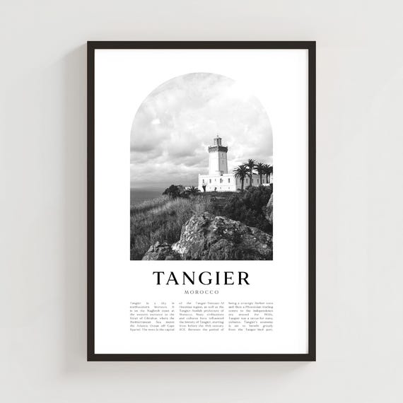Tangier Travel Poster Print Wall Art Morocco City Gift Decor Af85m