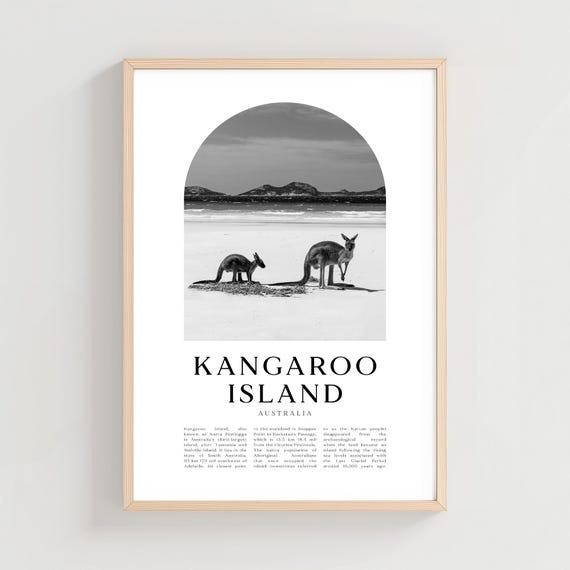 Kangaroo Island Travel Poster Print Wall Art Australia City Gift Decor Cn48m