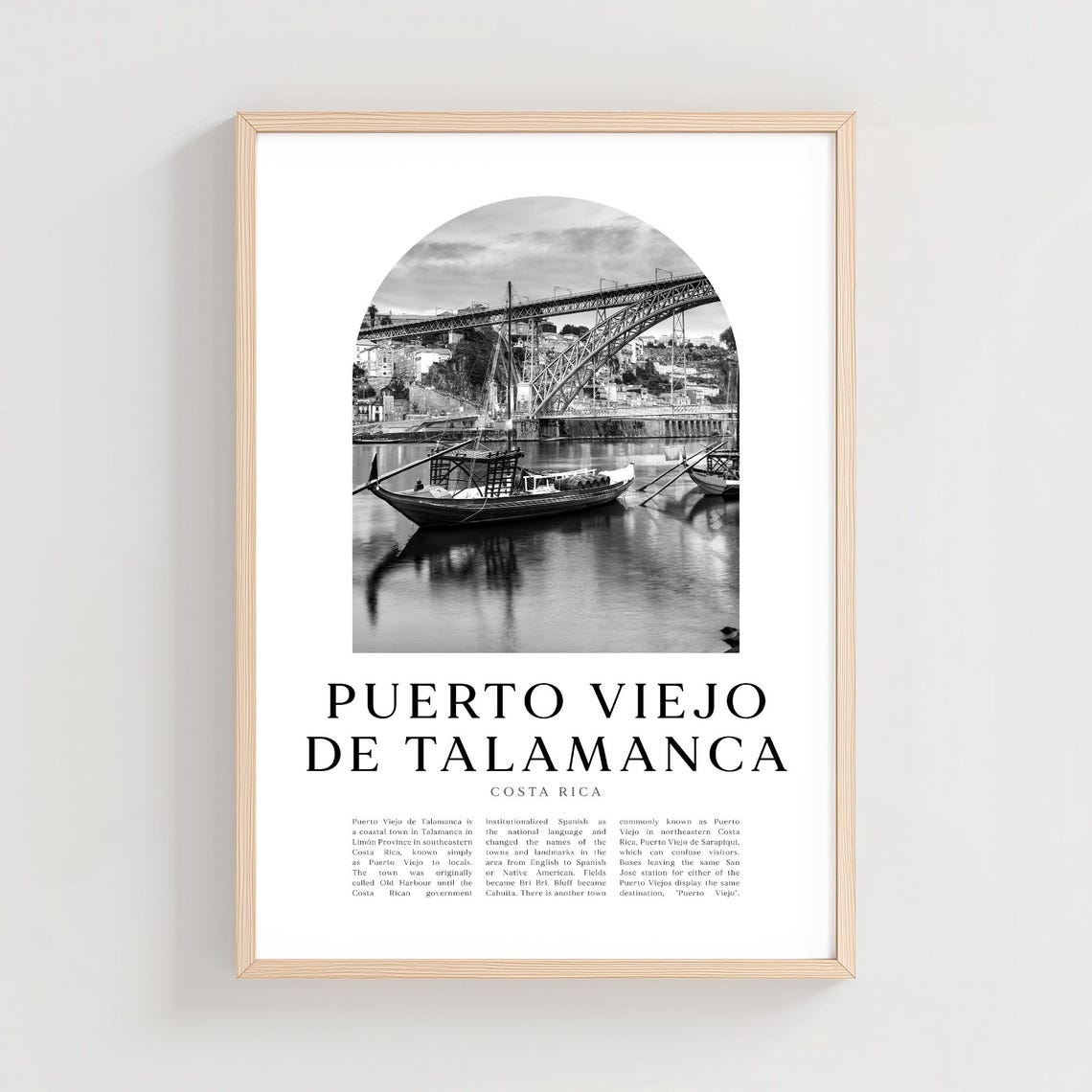 Puerto Viejo de Talamanca Costa Rica River Boat Bridge Print