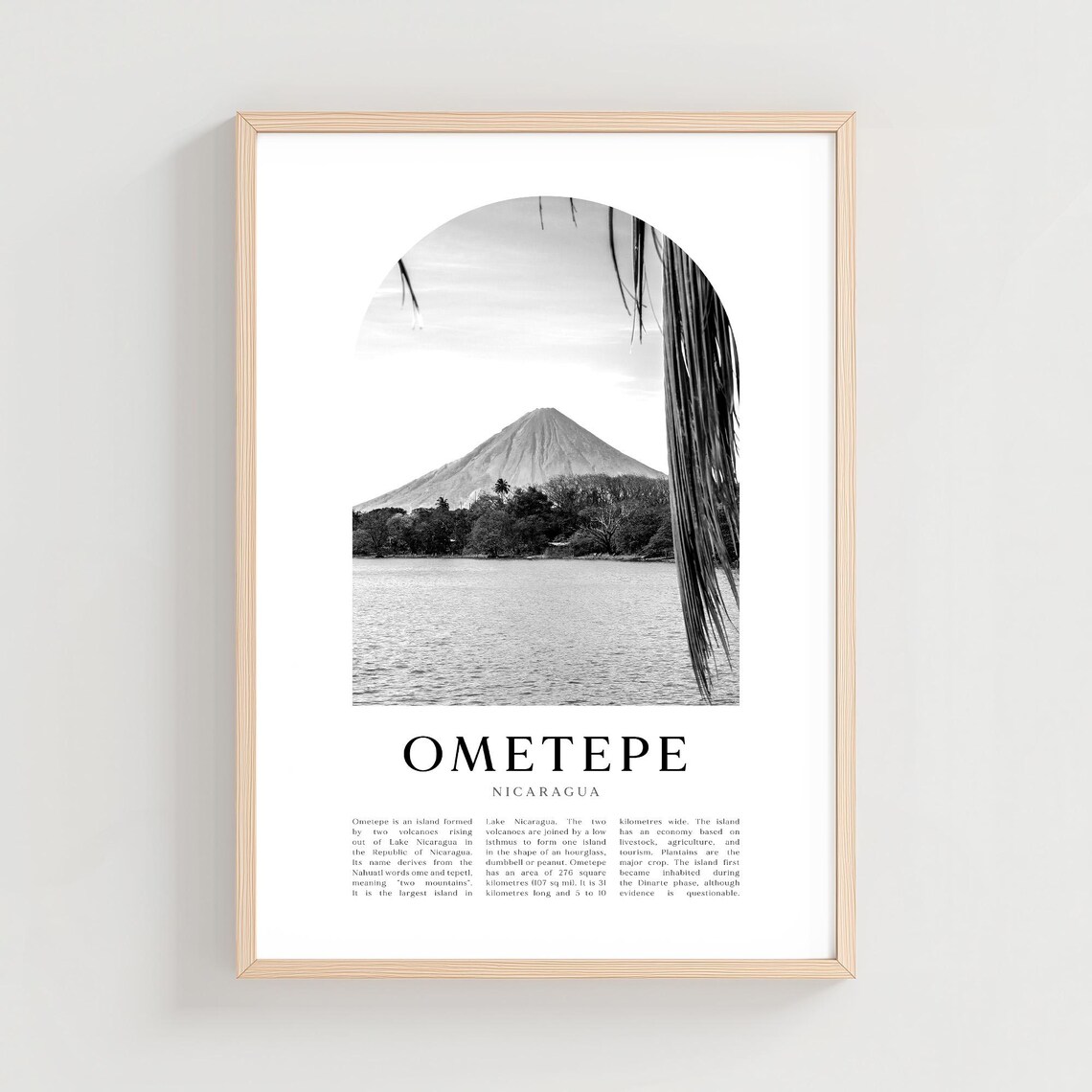 Ometepe Travel Poster Print Wall Art Nicaragua City Gift Decor Ce36m