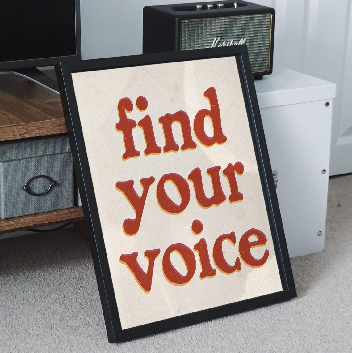 Michelle Obama Quote Instant Find Your Voice Becoming Print Locally Gifts For Her Feminist Quote Reading Nook Decor Gifts - Image 2