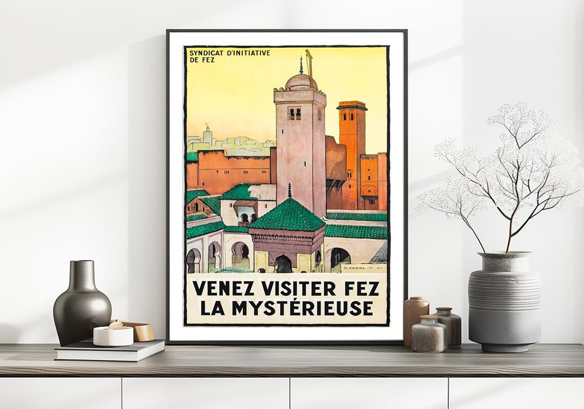 Venez Visiter Fez La Mysterieuse Travel Poster - Image 2