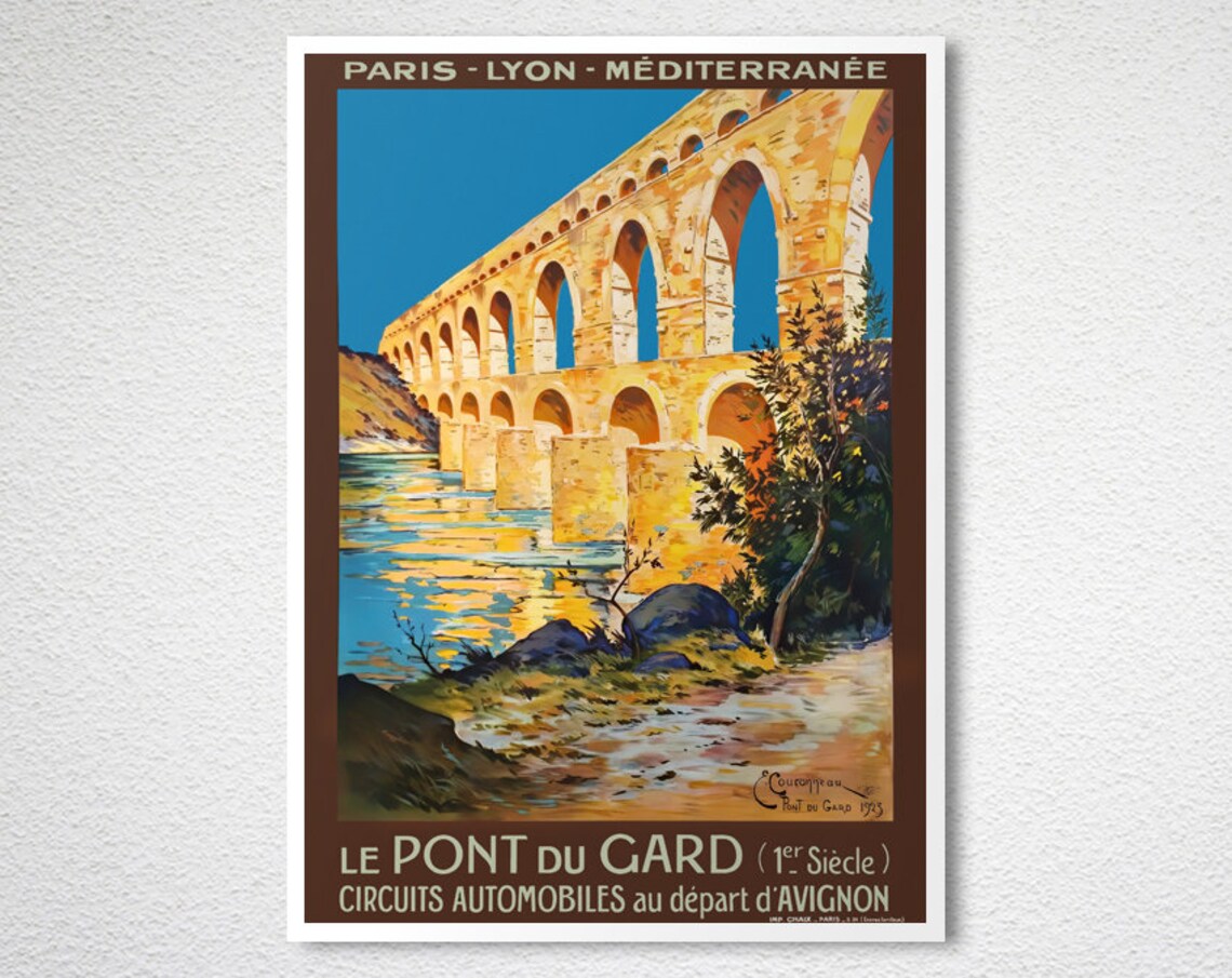 Le Pont Du Gard France Vintage Travel Poster - Image 2