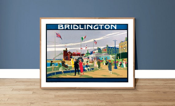 Bridlington England Vintage Travel Poster Poster Paper Or Print Gift Idea Wall Decor