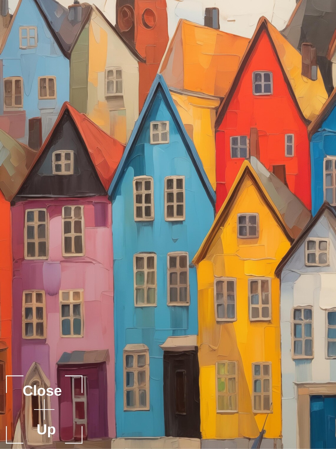 Colorful European Harbor Cityscape with Fishing Boats Poster - Image 3