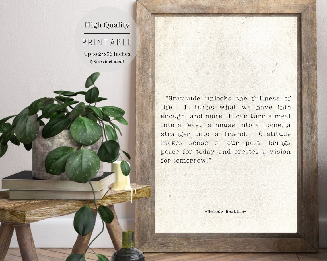 Melody Beattie Custom Quote Art Print