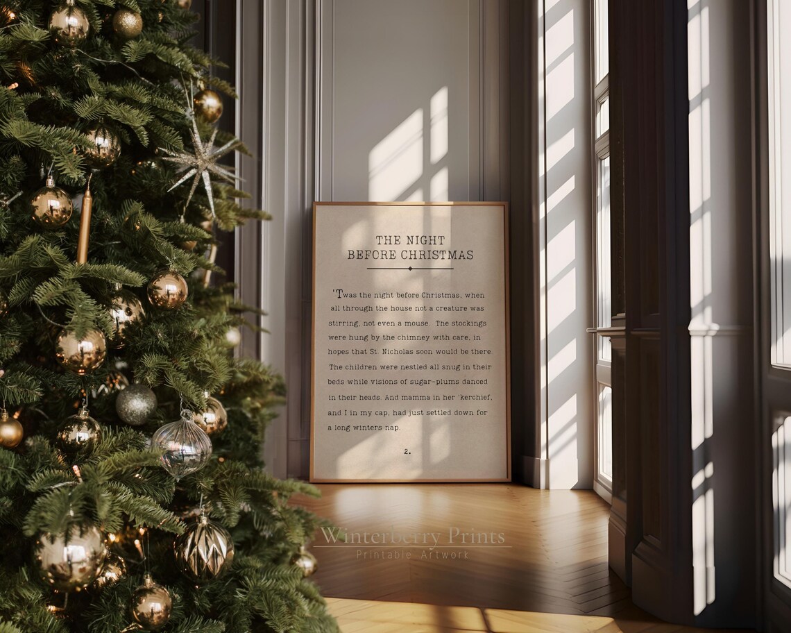 Twas The Night Before Christmas, Farmhouse Poster
