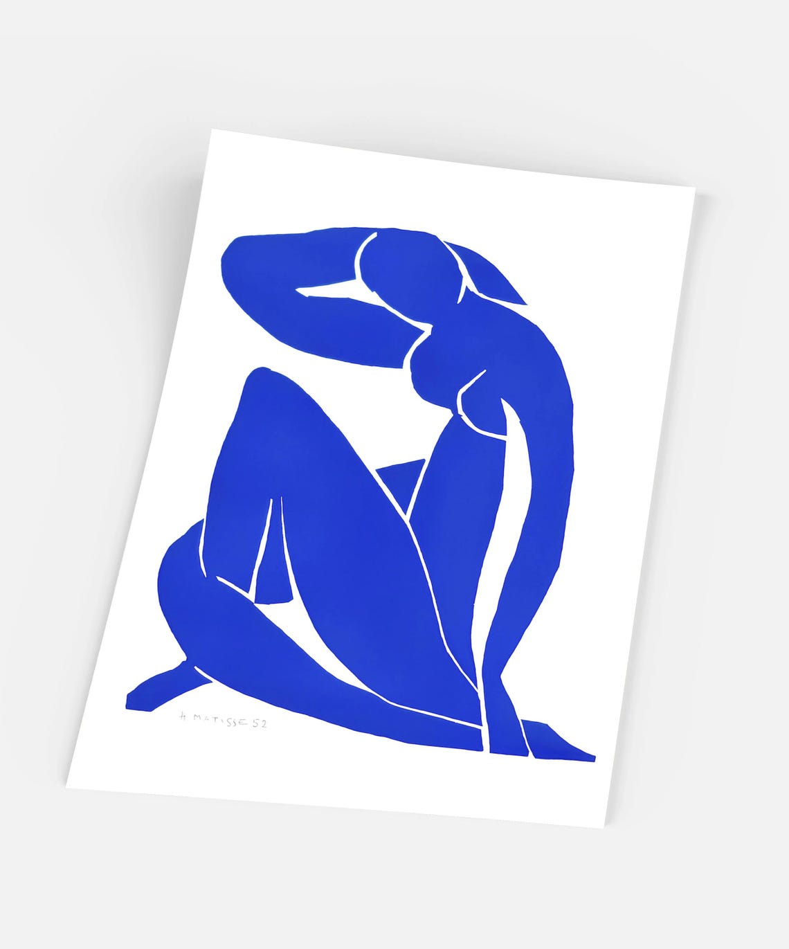 Matisse Blue Nude Paper Cutout Poster with Abstract Figure Art - Image 5