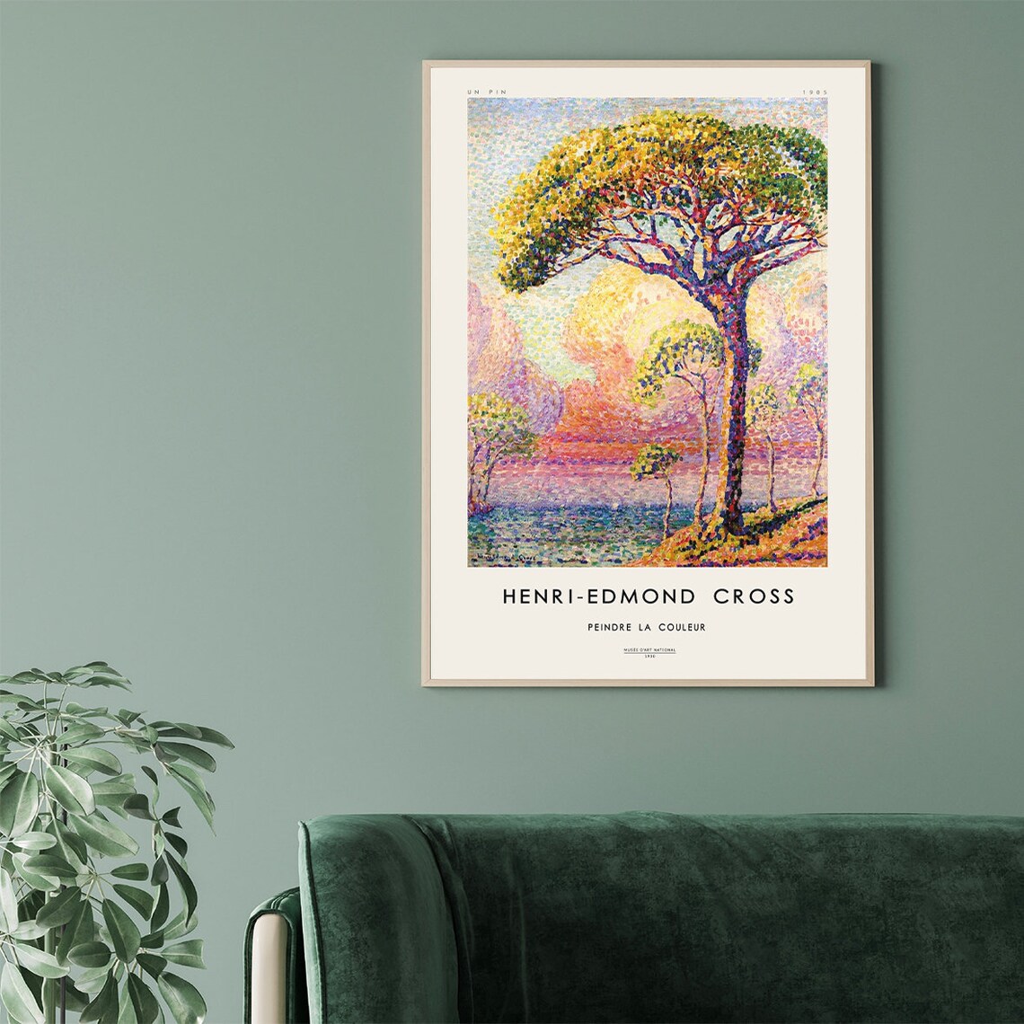 Henri Edmond Cross Pointillism Christmas Poster Print - Image 3