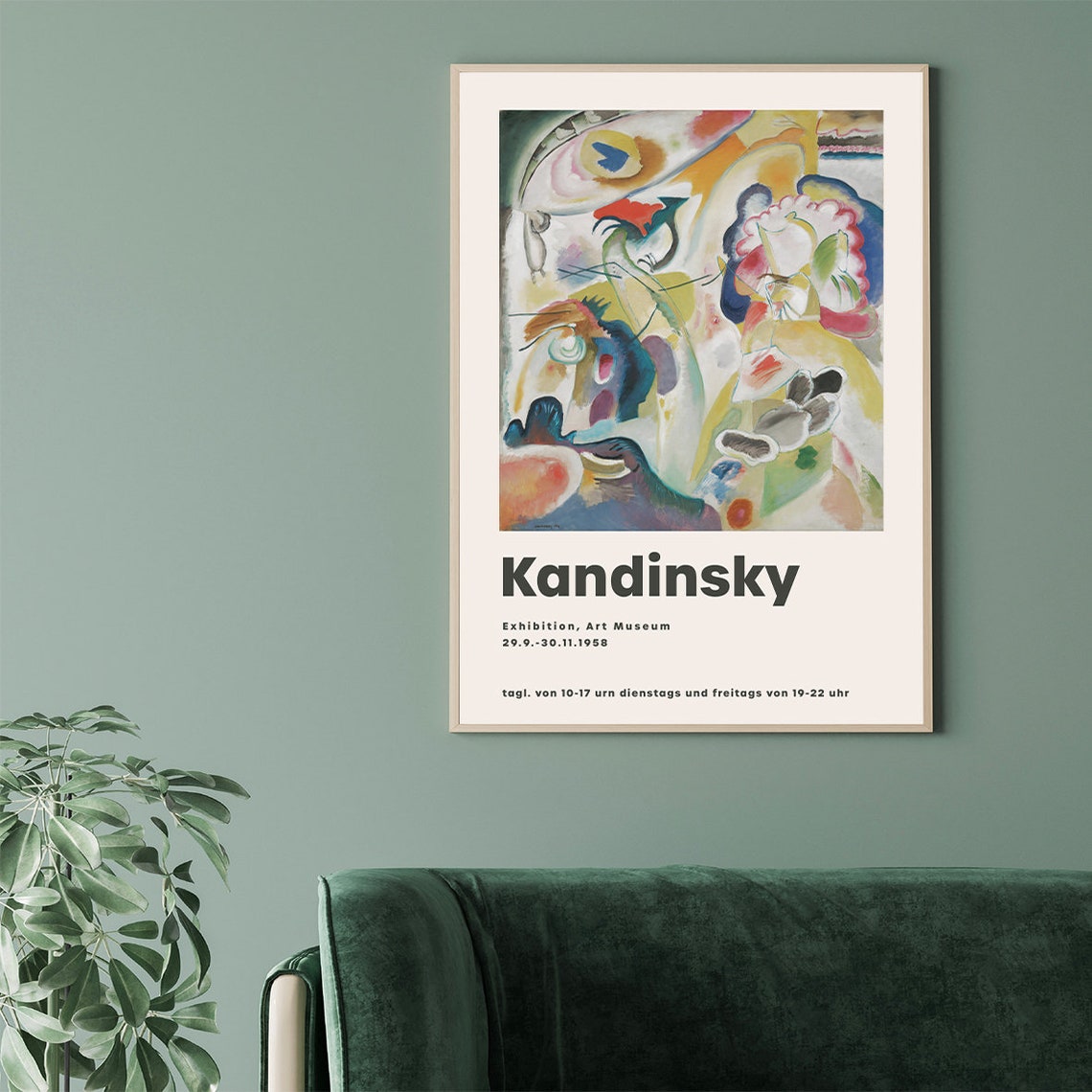 Kandinsky Exhibition 1958 Colorful Abstract Art Museum Poster - Image 3