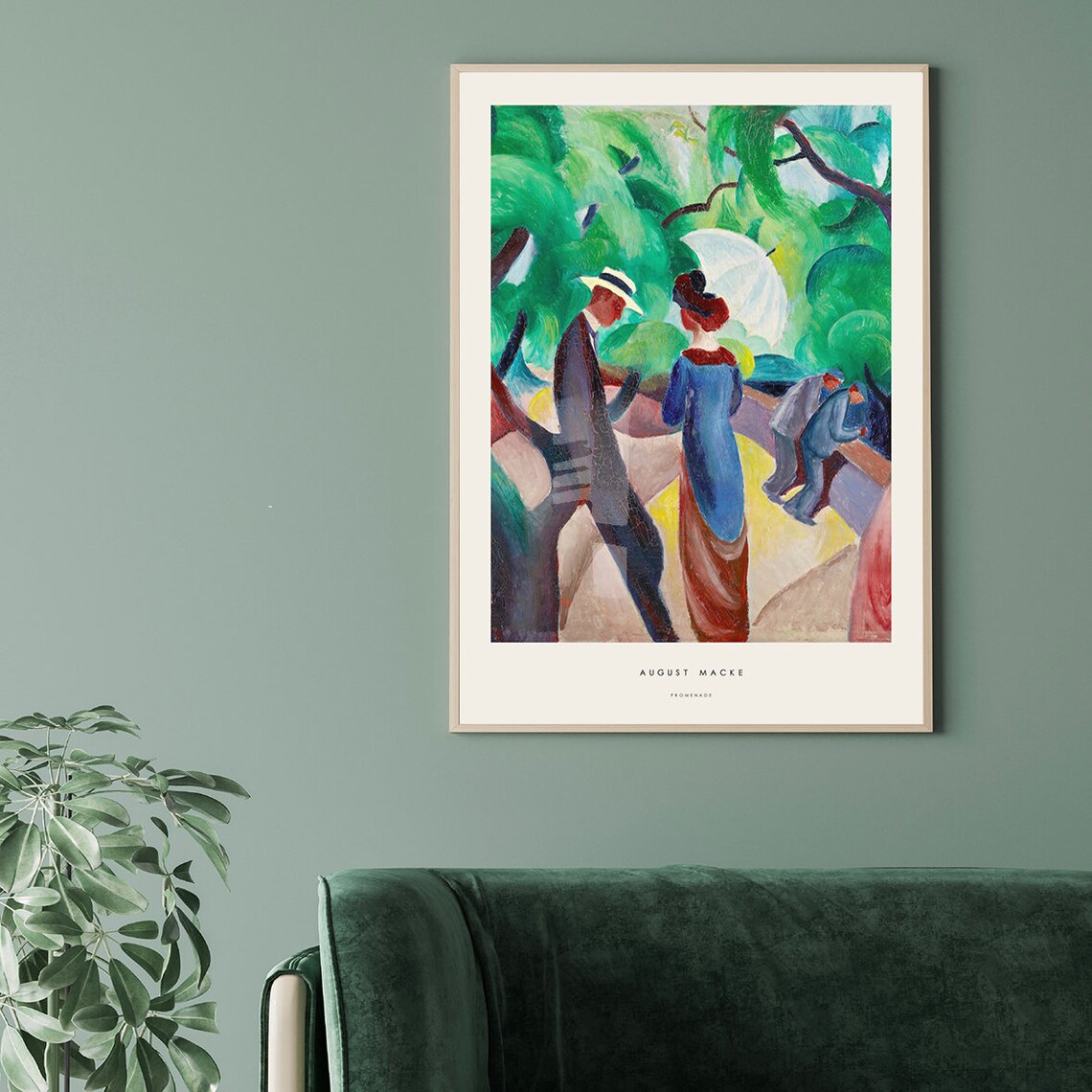 August Macke Promenade Couple Walking Park Parasol Art Poster - Image 2