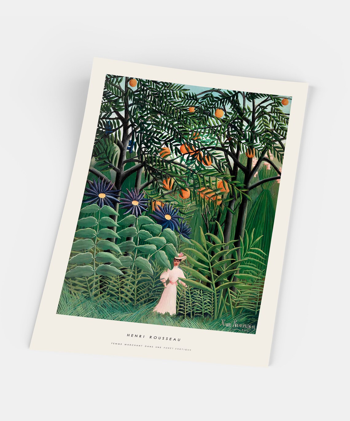 Rousseau Woman Walking in an Exotic Forest Art Print - Image 3