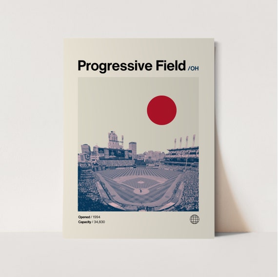 Progressive Field Poster Guardian Poster Minimalist Helvetica Mid Century Modern Baseball Art Baseball Stadium Poster Pittsburg