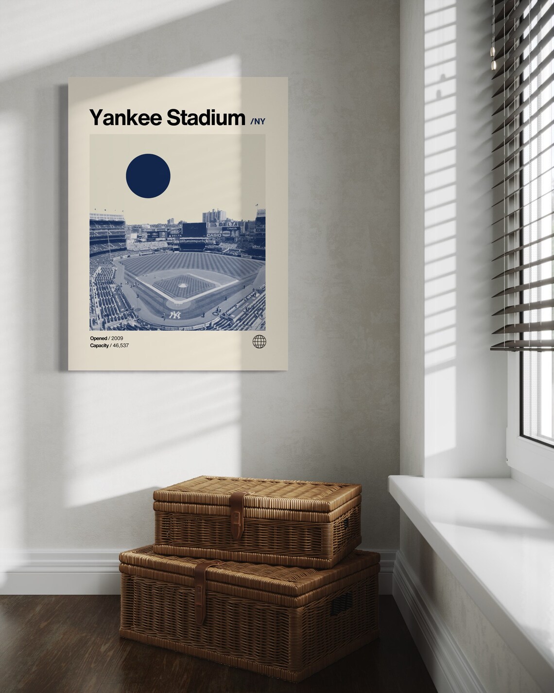 Yankee Stadium New York Yankees Baseball Ballpark Travel Poster - Image 3