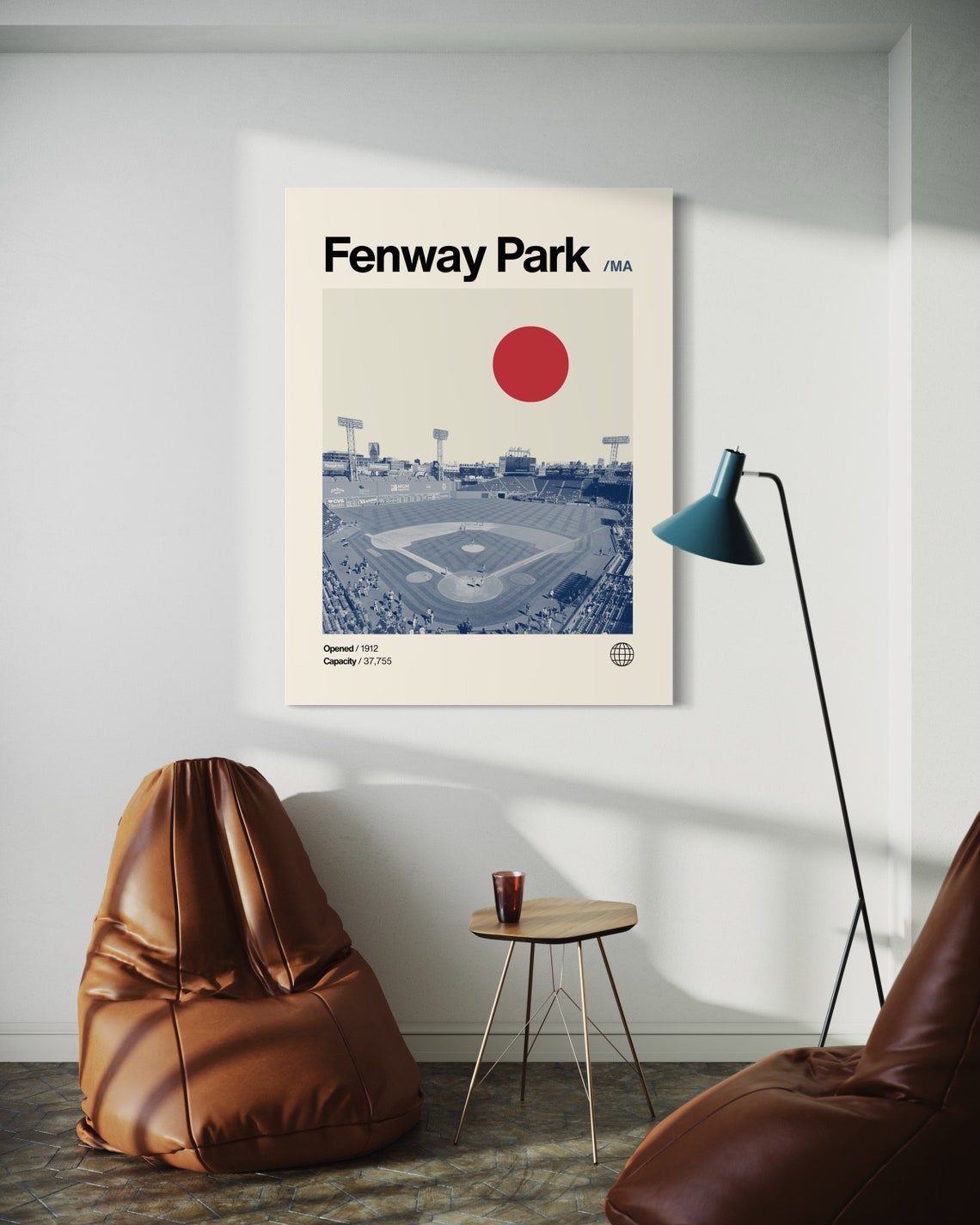 Fenway Park Boston Red Sox Baseball Stadium Minimalist Poster - Image 3