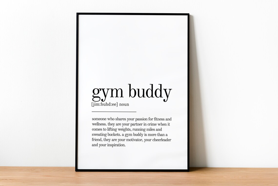 Gym Buddy Personalized Definition Art Print - Image 2
