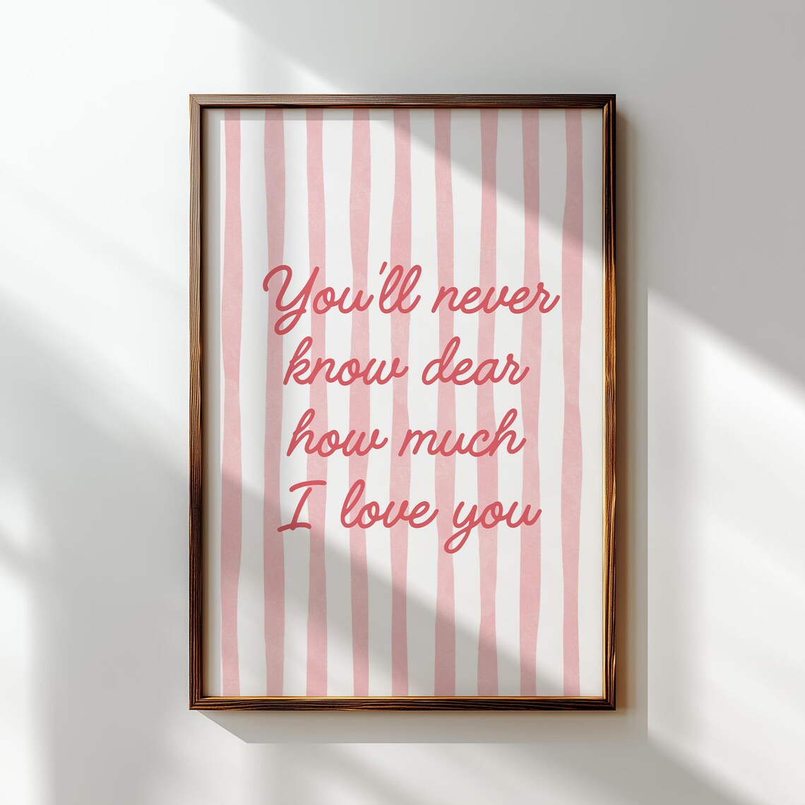 Soft Pink Nursery Print Youll Never Know How Much I Love You