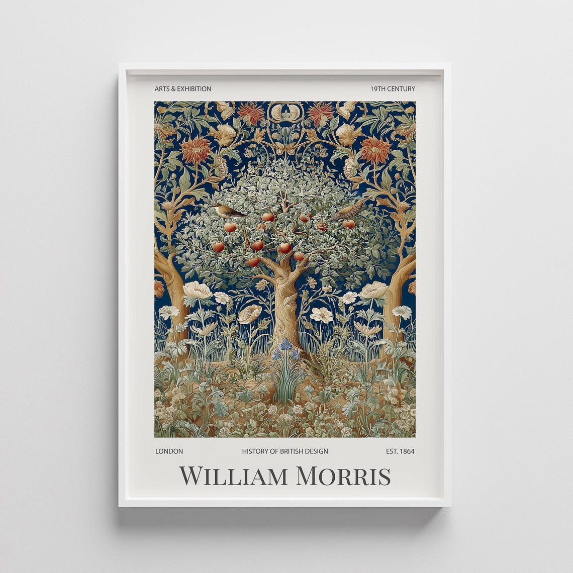 William Morris Tree Of Life Print Vintage Botanical Wall Art