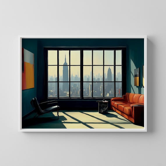 Edward Hopper Print New York Cityscape Realism