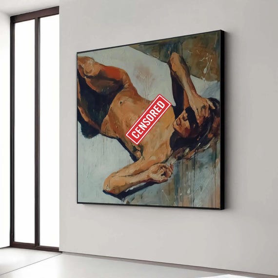 Sensual Nude Female Reclining Canvas Wall Art Modern Figurative Painting Abstract Body Home Decor Gift