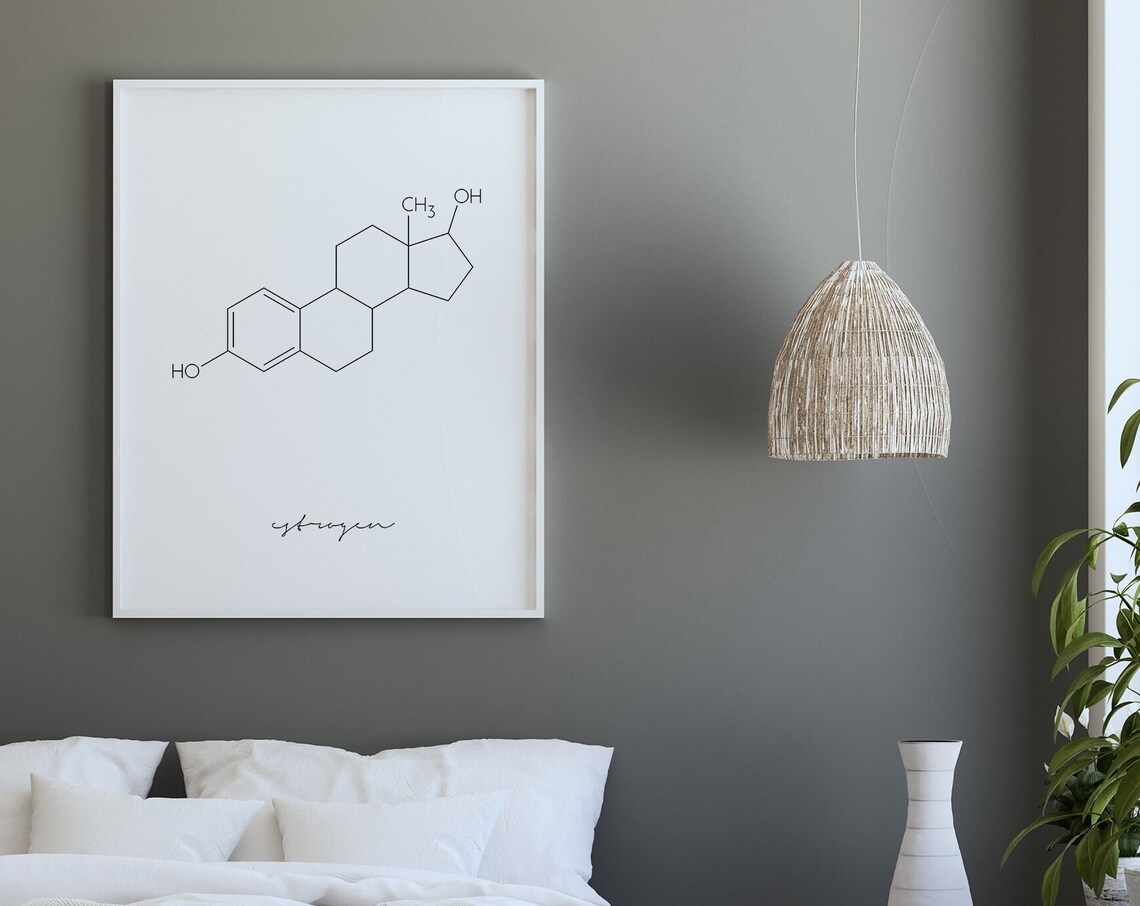 Estrogen Molecule Feminist Art Print, Woman in Science - Image 2