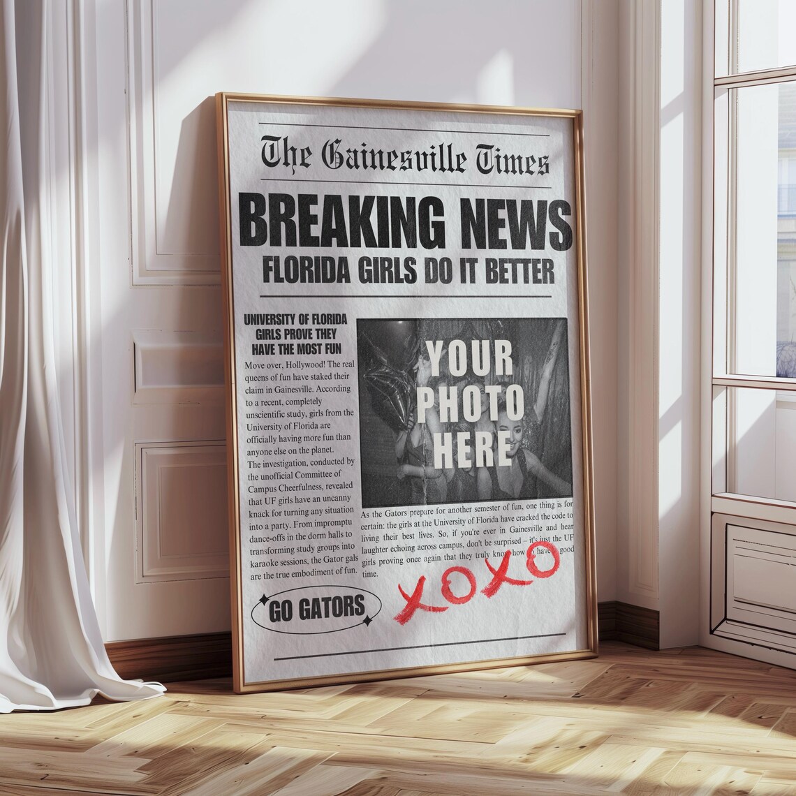 Custom News Article College Print Trendy Wall Art Cute Print Dorm Decor Cute Posters For Dorm Room Custom Wall Art