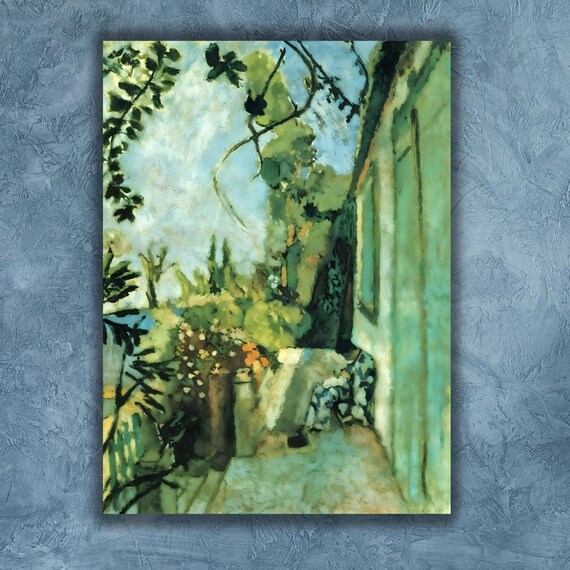 Henri Matisse Garden Terrace Print Henri Matisse Green Terrace Painting Impressionist Wall Art Ready To Hang Home Decor