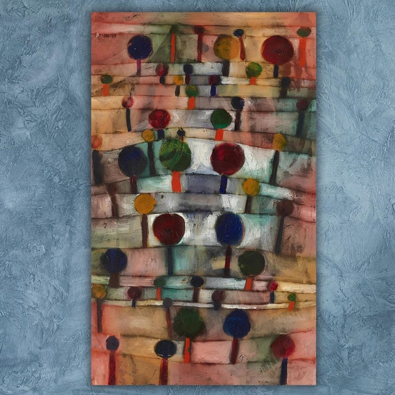 Paul Klee Art Print Rhythmic Tree Wall Art Paul Klee Rhythmic Trees Wall Art Vintage Art Poster Print Oil Painting Effect Art