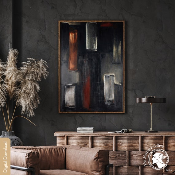 Soulages Poster Abstract Modern Minimalist Print Wall Decor Instant