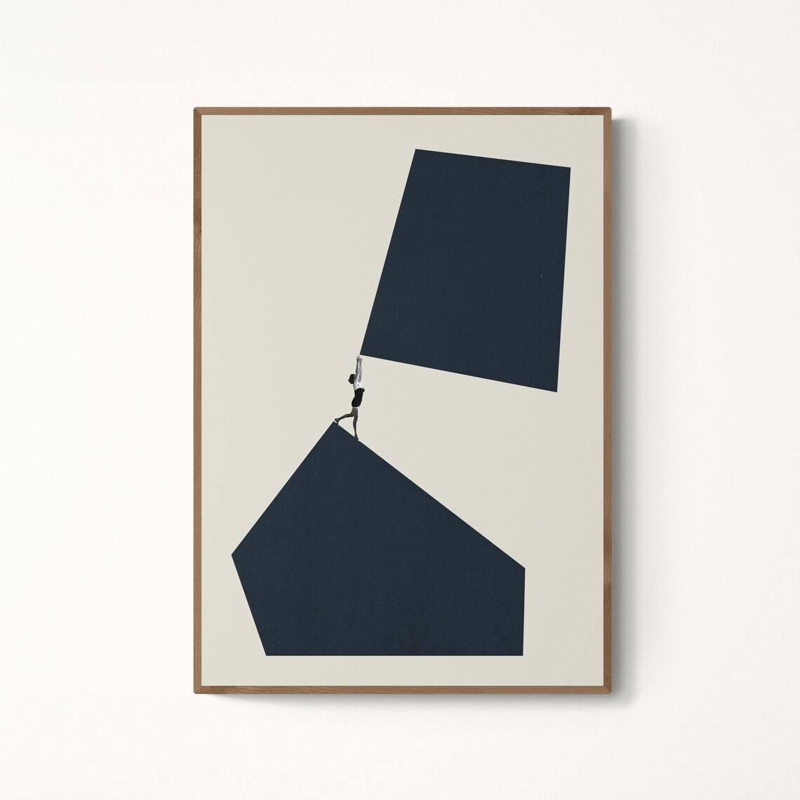 Reaching Higher Japandi Art Print, Japanese Wall Art