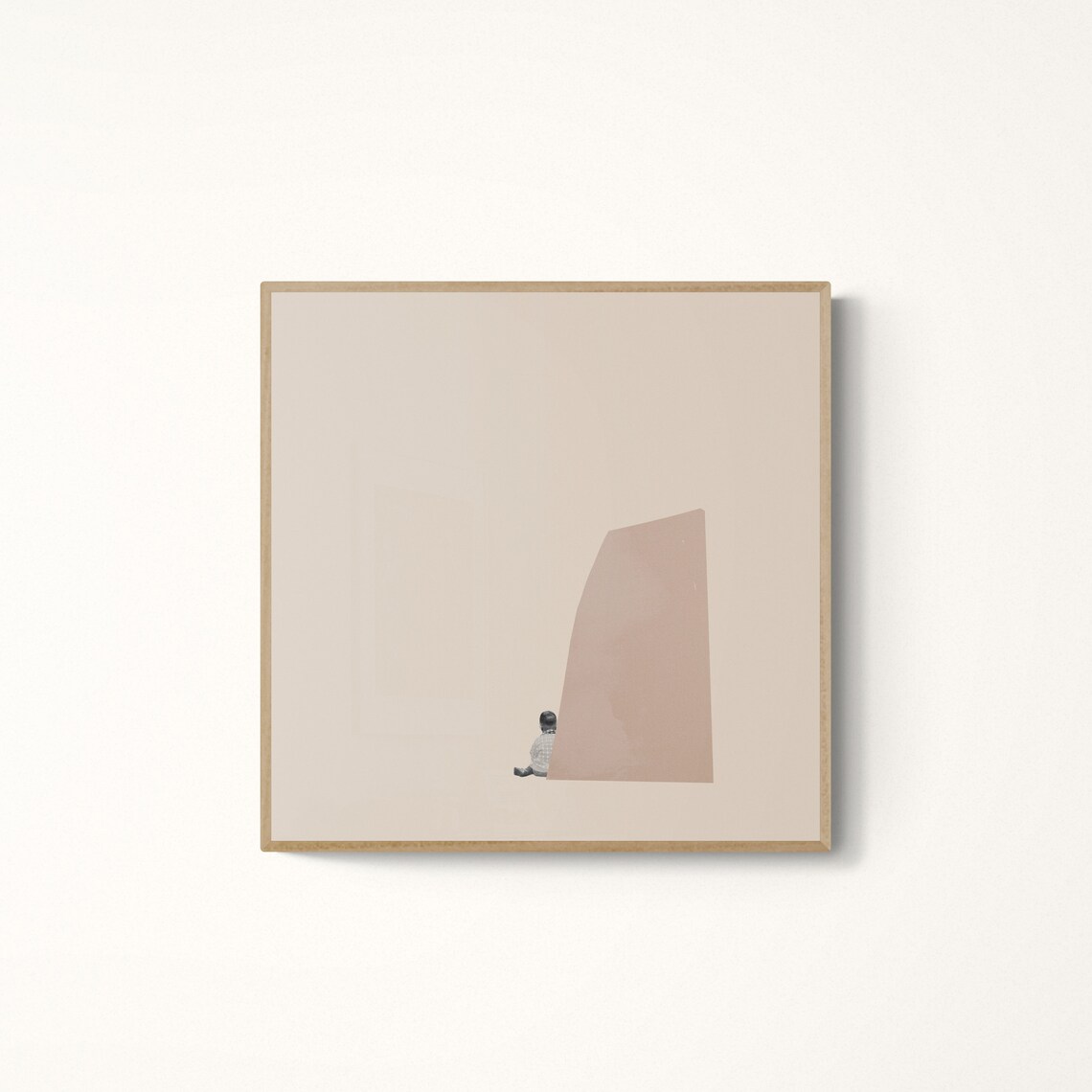 Minimal Abstract Collage Art Print, Matte Poster