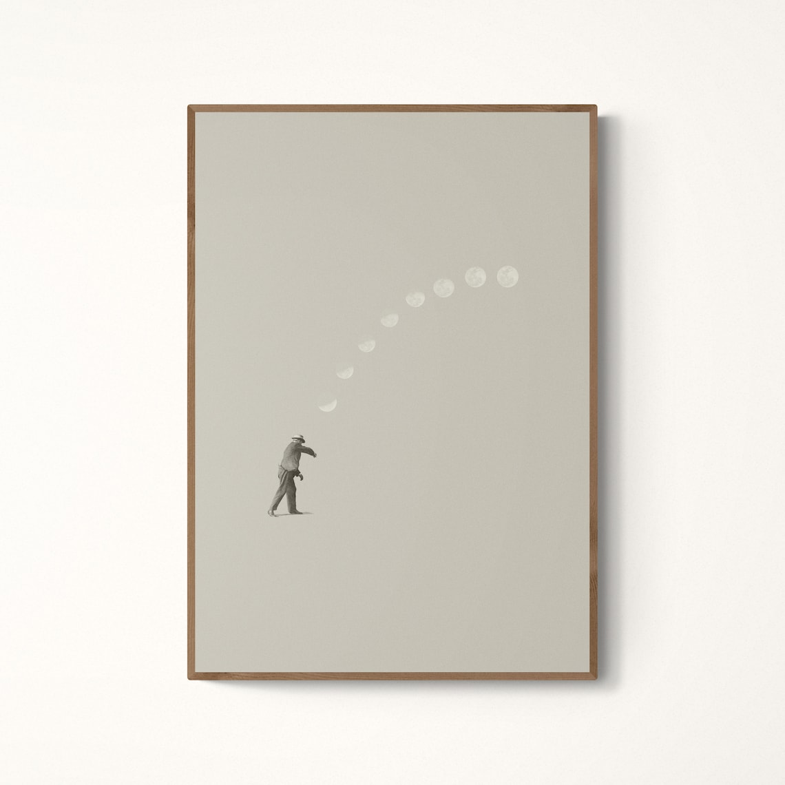 Lucky Shot Japandi Art Print, Museum Quality Matte
