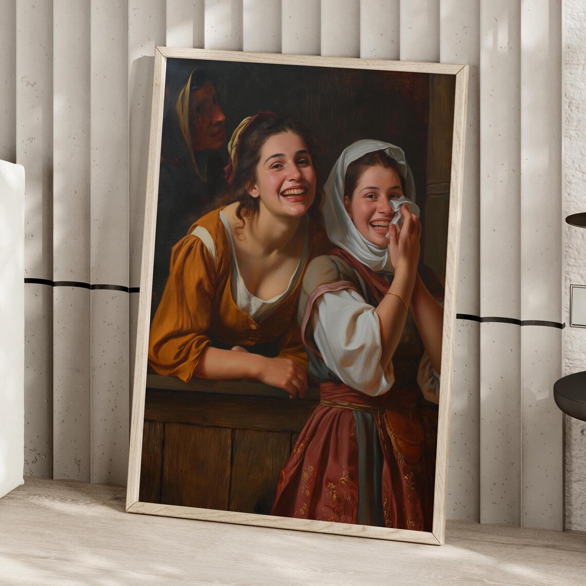 Funny Women Vintage Toilet Art Print Or Canvas Guest Room Humorous Woman Portrait Classic Bathroom Whimsical Poster