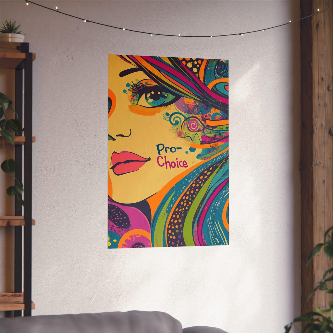 Pro Choice Bold Pop Art Woman Portrait Protest Statement Poster - Image 3