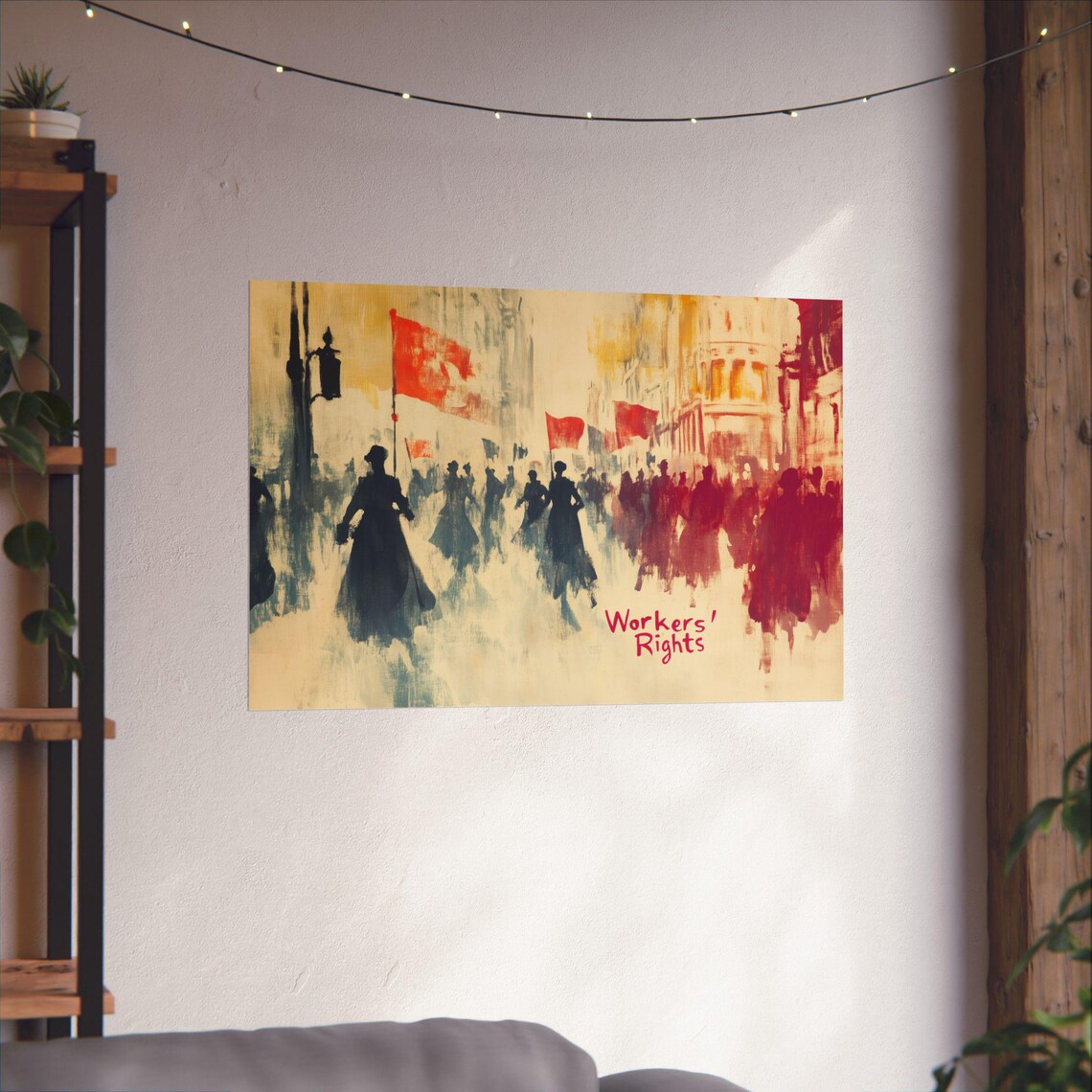 Workers Rights Statement Poster, Impressionist Art Print - Image 3