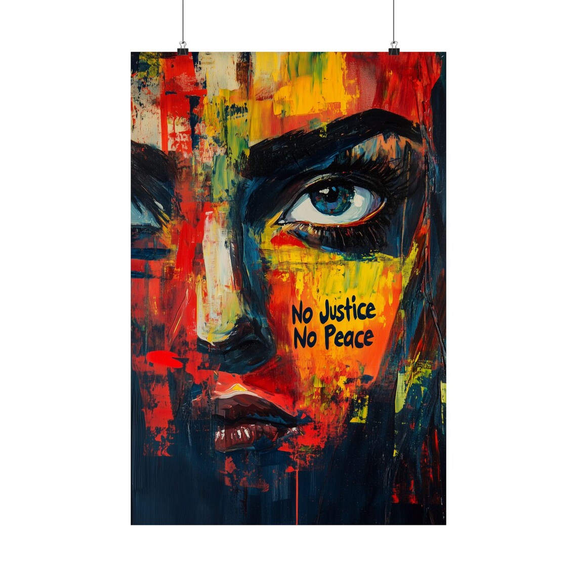 No Justice No Peace Poster, Statement Art Print