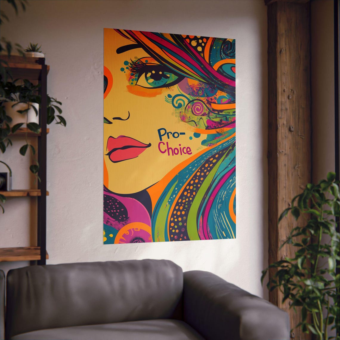 Pro Choice Bold Pop Art Woman Portrait Protest Statement Poster - Image 2