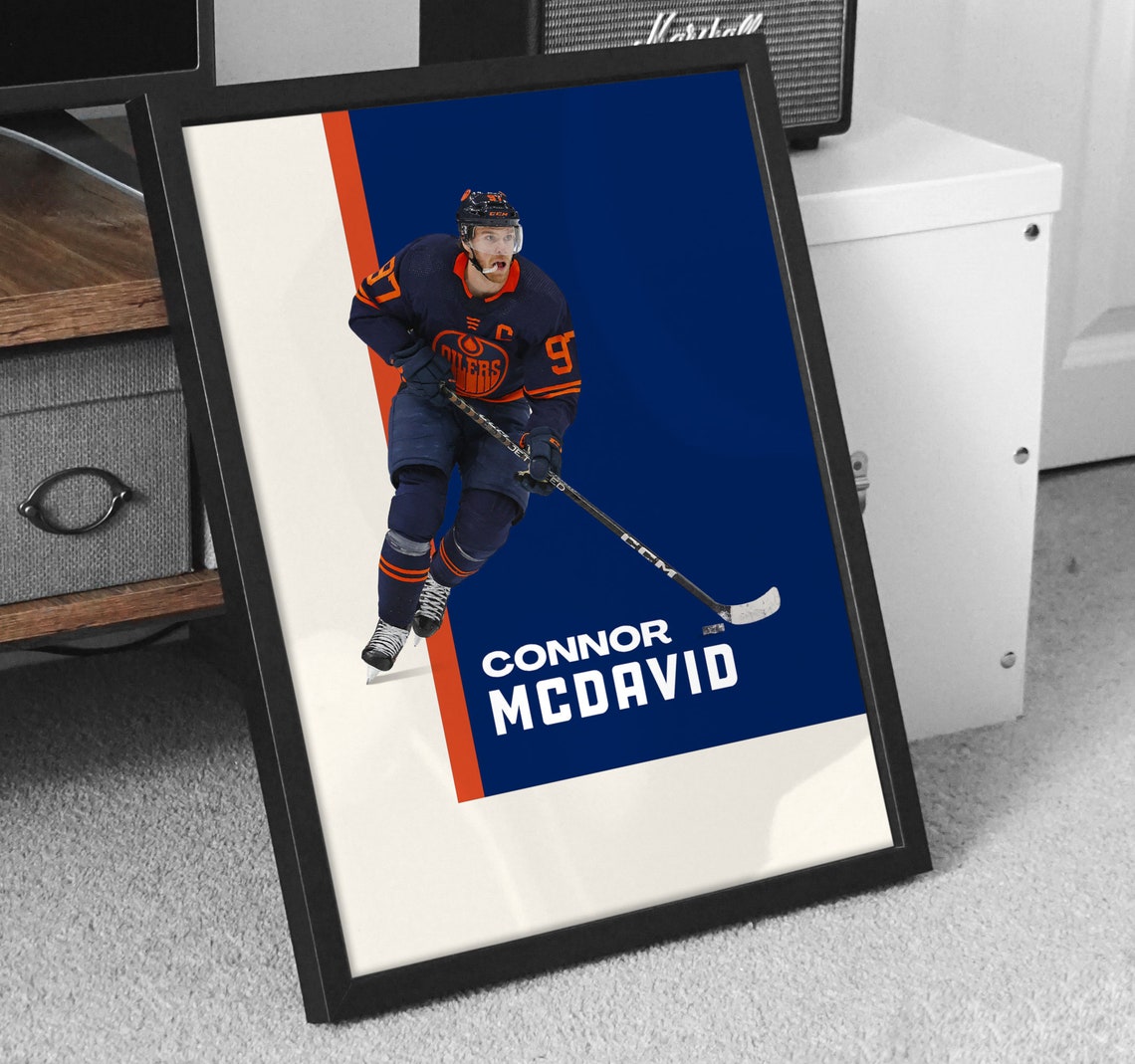 Connor McDavid Edmonton Oilers Captain Superstar Hockey Poster - Image 2