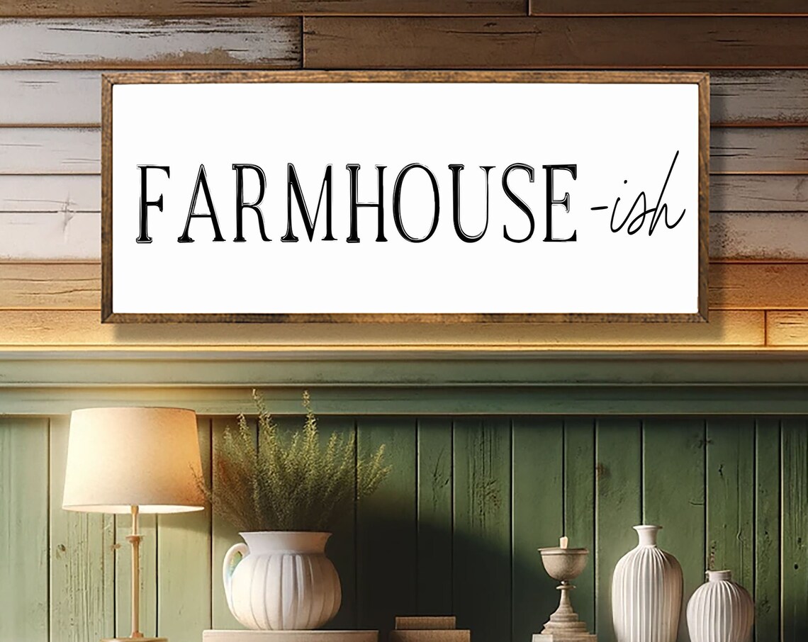 Farmhouse Ish Rustic Farmhouse Decor Wall Art Print