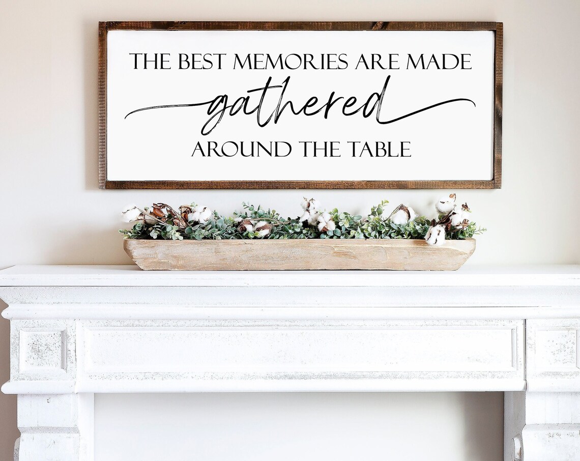 Best Memories Gathered Around the Table, Wall Art Print