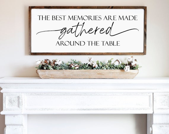 Best Memories Gathered Around the Table, Wall Art Print