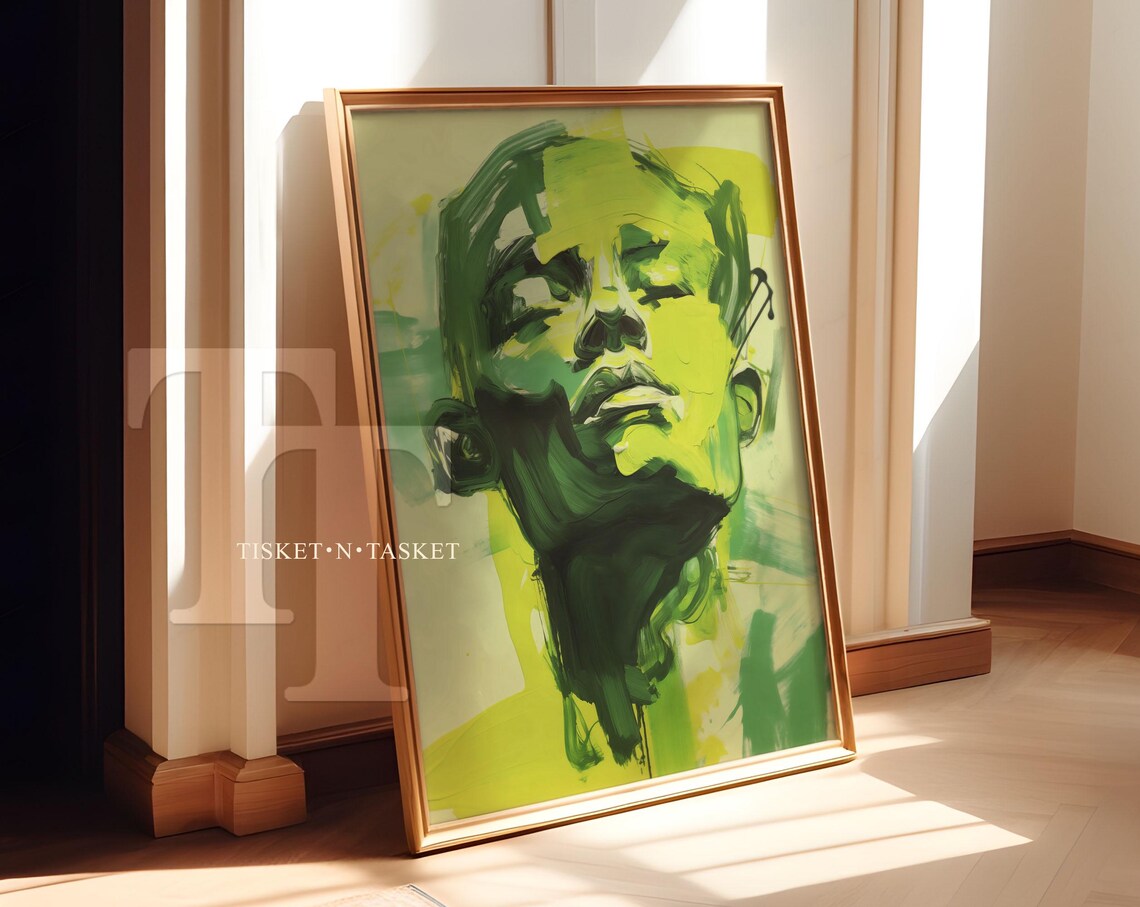 Portrait Of A Man, Bold Abstract Wall Art Print