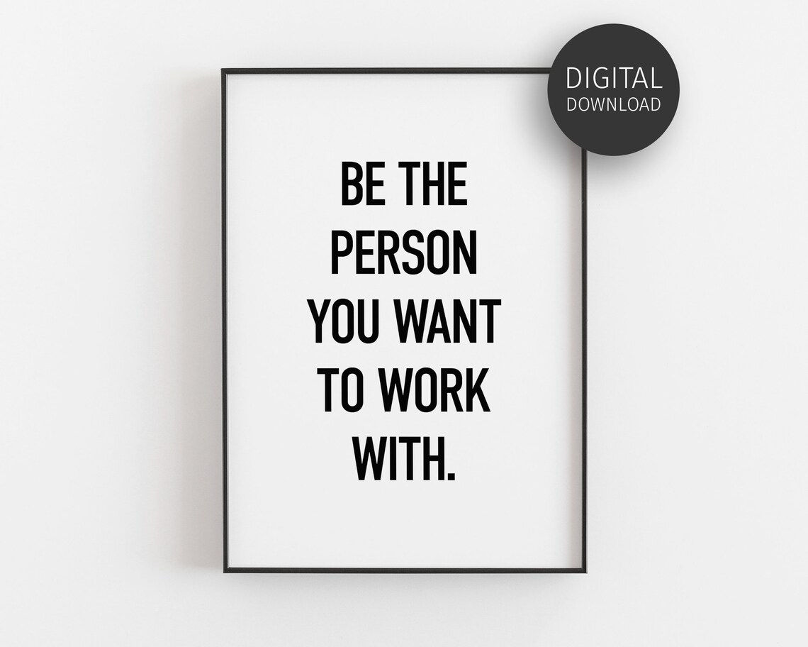 Office Teamwork Quotes, Workplace Positivity Art Print