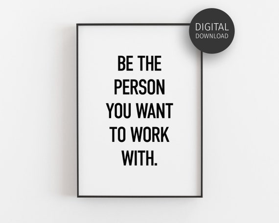 Office Teamwork Quotes, Workplace Positivity Art Print