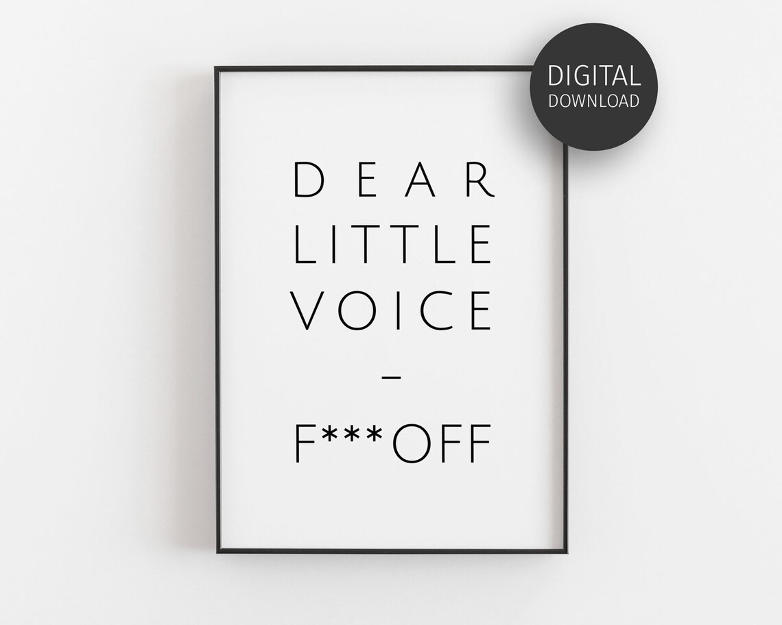 Fuck Off Scandinavian Motivational Poster, Minimalist
