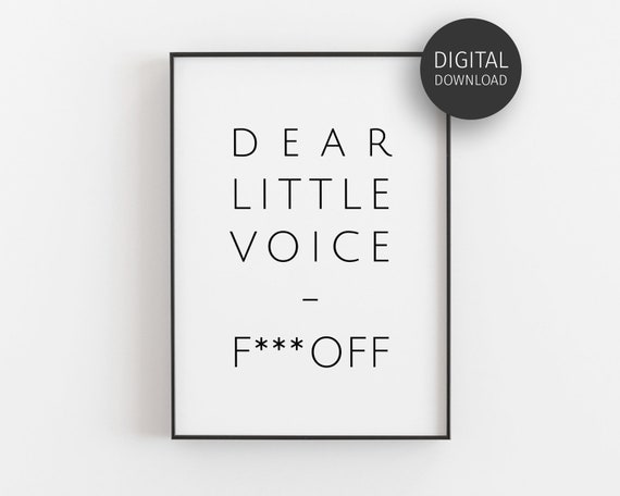Fuck Off Scandinavian Motivational Poster, Minimalist
